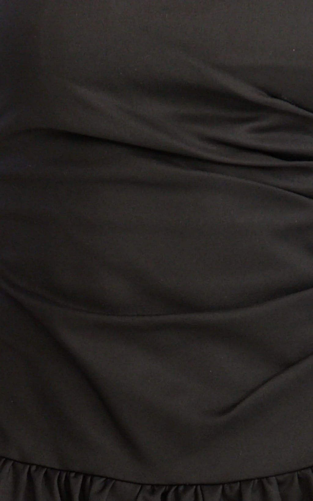 Louisa Maxi Dress - Strapless Side Ruched Dropped Waist Fit And Flare Dress in Black