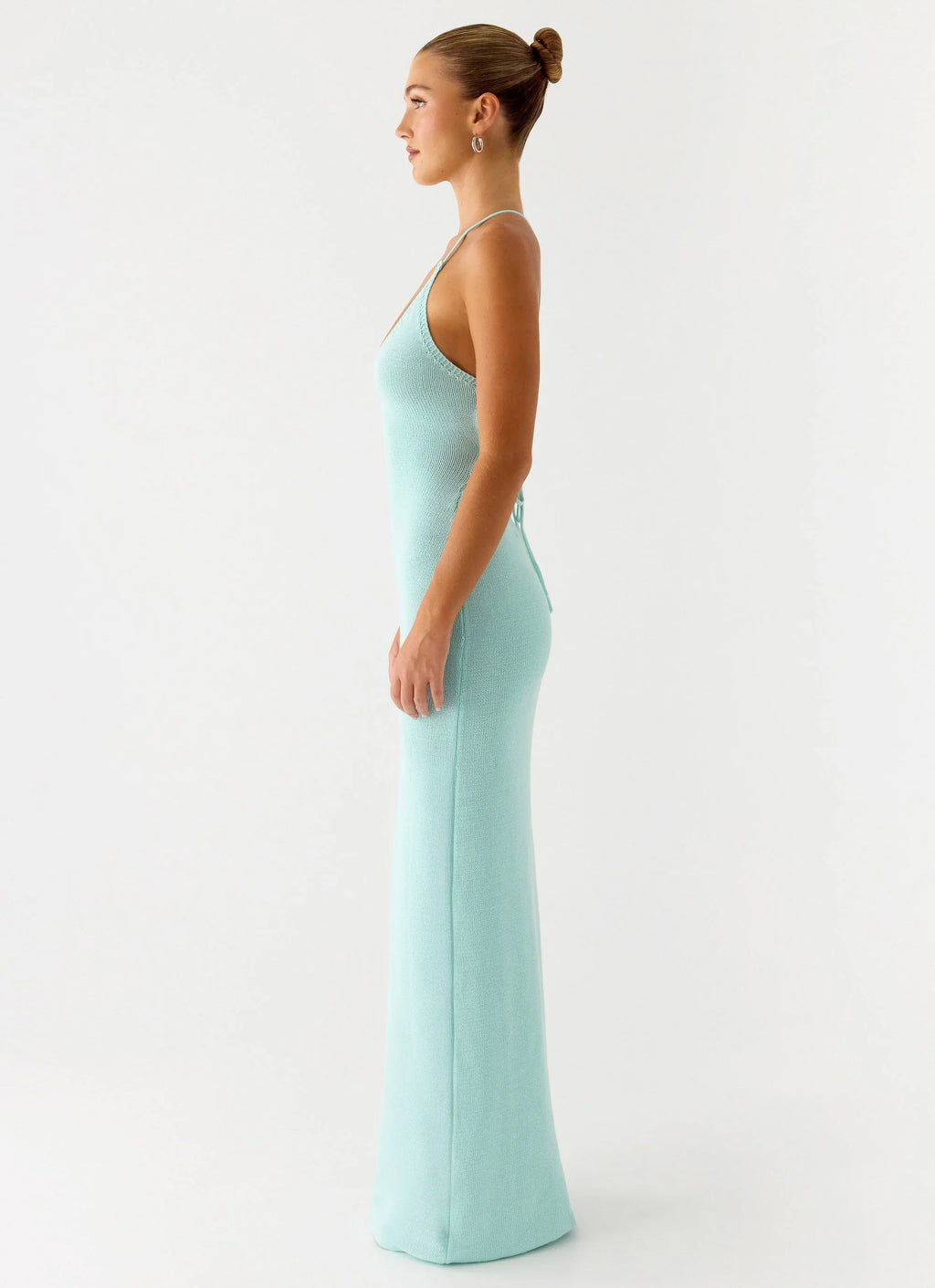 Amaya Knit Maxi Dress - Aqua